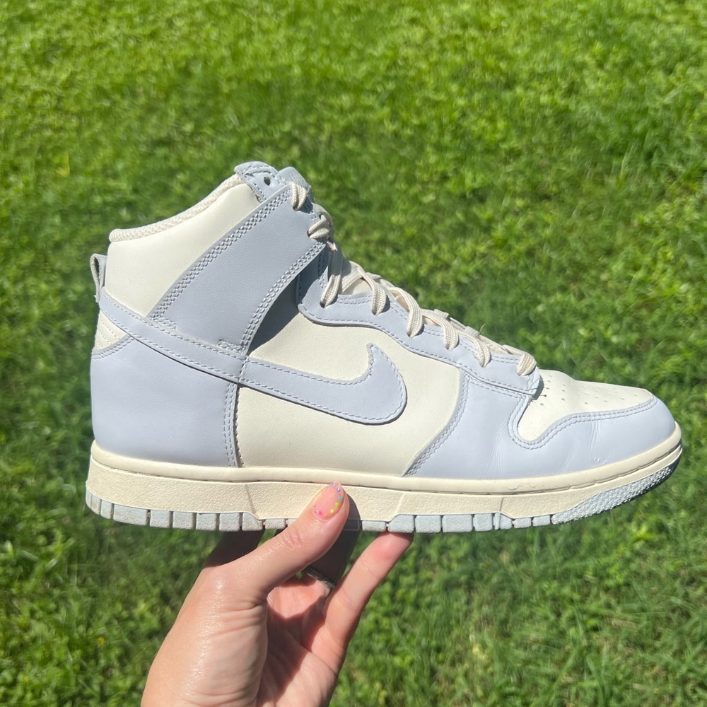 Woman’s Nike Dunk High. Football Gray. From my personal collection, EUC.